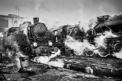Zaklady Naprawcze Taboru Kolejowego w Olesnicy. Luty 1980r. Foto Ireneusz Kazmierczak.
