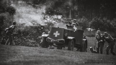 "Bitwa Wyrska  Boj o Gostyn" jest upamietnieniem zapomnianych przez historie, a wygranych przez Polakow walk z najezdzca hitlerowskim toczacych sie w dniach 1-3 wrzesnia 1939 r. w obrebie miejscowosci Wyry i Gostyn na Slasku_21-05-2016_FOT_IRENEUSZ KAZMIERCZAK.