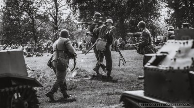 "Bitwa Wyrska  Boj o Gostyn" jest upamietnieniem zapomnianych przez historie, a wygranych przez Polakow walk z najezdzca hitlerowskim toczacych sie w dniach 1-3 wrzesnia 1939 r. w obrebie miejscowosci Wyry i Gostyn na Slasku_21-05-2016_FOT_IRENEUSZ KAZMIERCZAK.